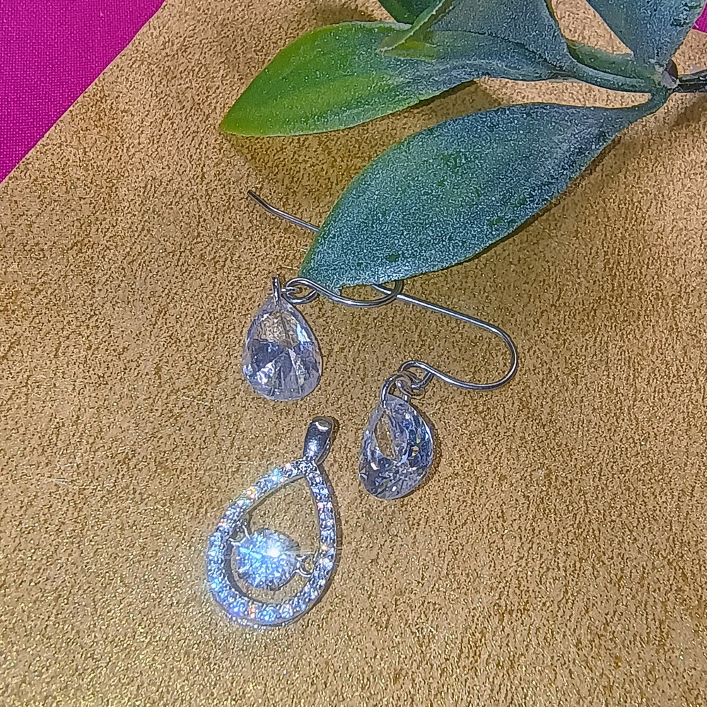 Swarovski Silver Crystal Teardrop Earrings